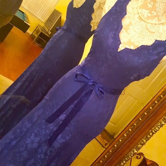 Amazing dark blue night dress - Picture 2 of 4